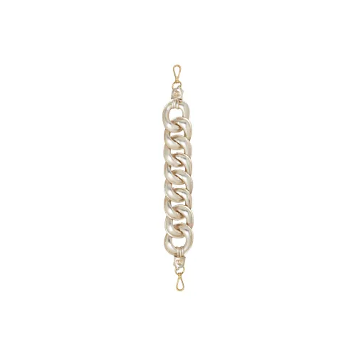 FENDI Metal Leather Shoulder Straps Women's Champagne