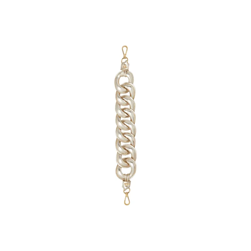 FENDI Metal Leather Shoulder Straps Women's Champagne-0