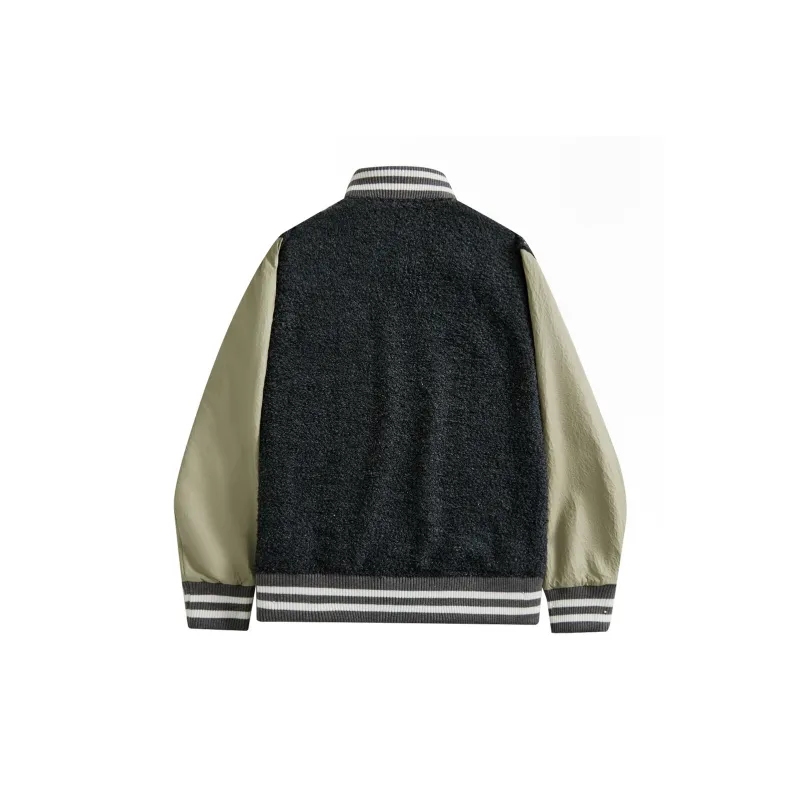 JEFF HAMILTON Baseball Jacket Unisex Gray-1