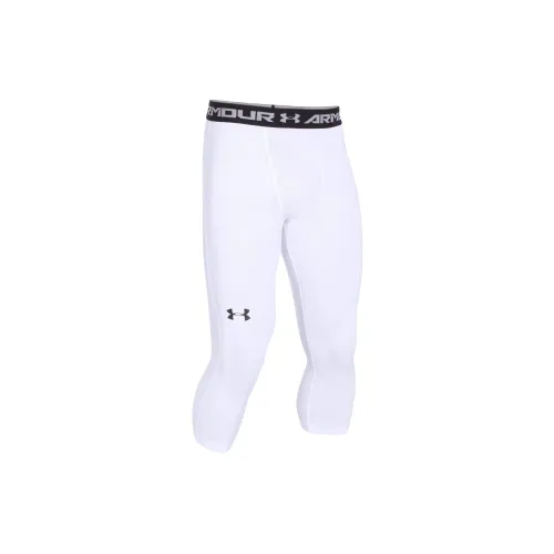 Under Armour HeatGear Compression Leggings Men's White/Steel/Black