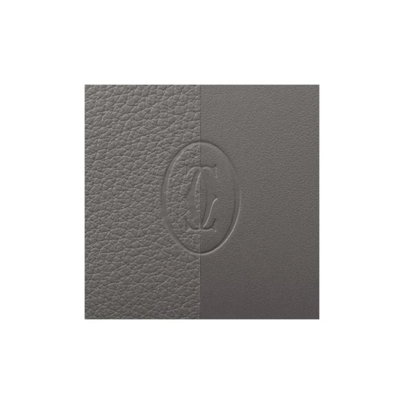 CARTIER Must De Cartier Calfskin Wallet Men's Gray-3