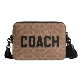 COACH Coated Canvas Crossbody Bag Shoulder Bag Men's Brown