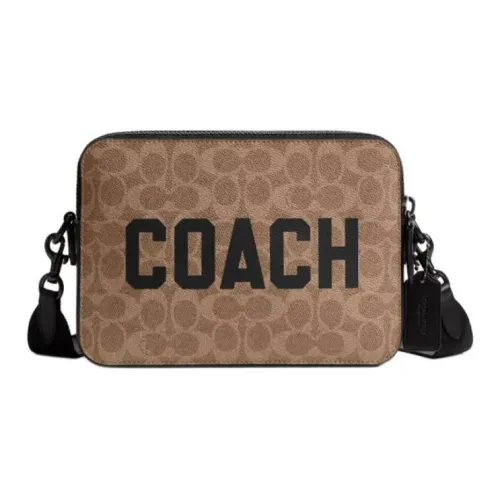 COACH Coated Canvas Crossbody Bag Shoulder Bag Men's Brown