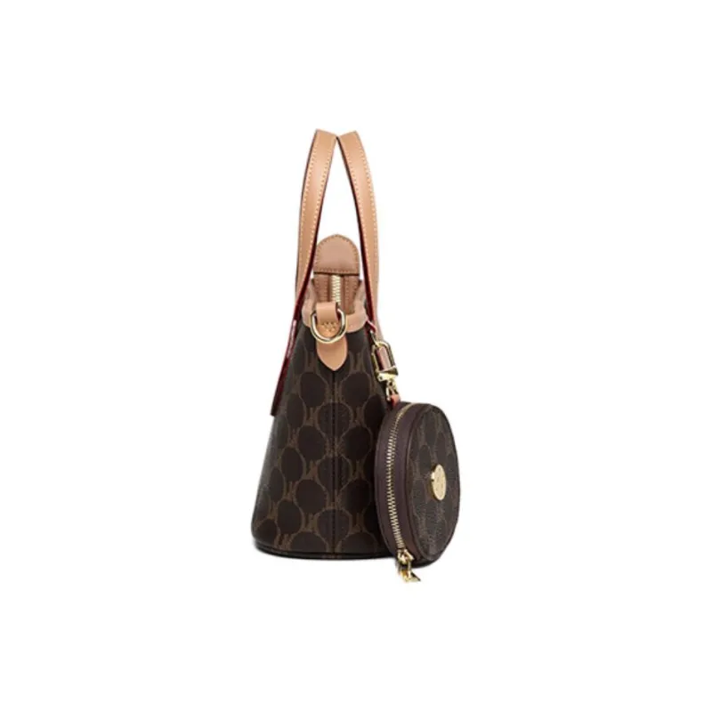 YZUE PVC Handbag Women's White Coffee-7