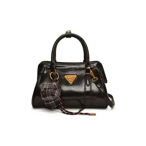 LUVISTRUE PU Handbag Pillow Bag Medium Size Women's Black/Coffee/Brown