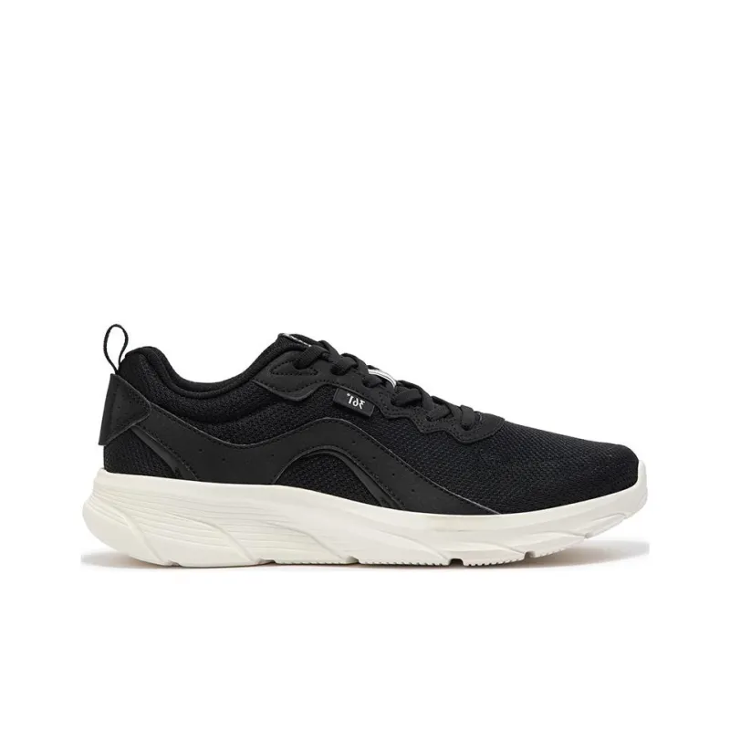 361° Anti Slip Wear Resistant Low Top Running Shoes Men's Black White-1