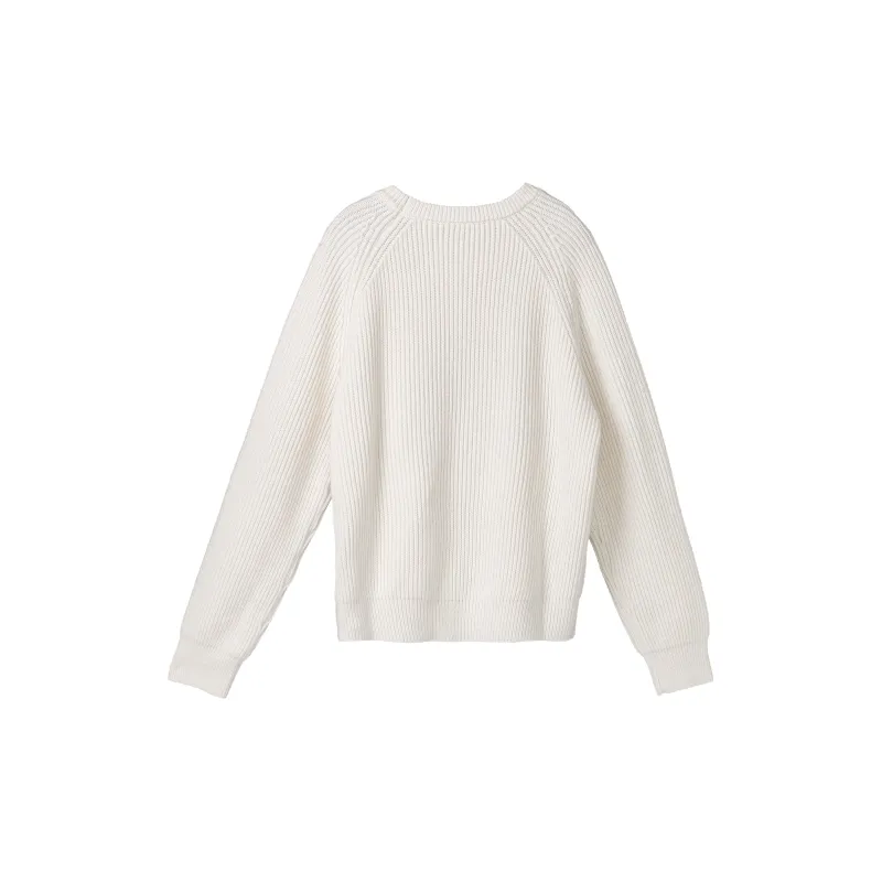 Fstudio Korean Petite Knitwear Commute Loose Fit Thickened Sweater Women's White-1
