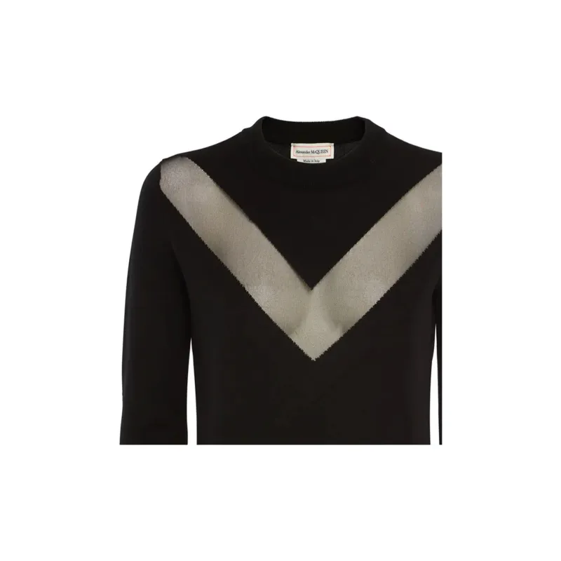 Alexander McQueen Chevron Long Sleeved Sweater-5