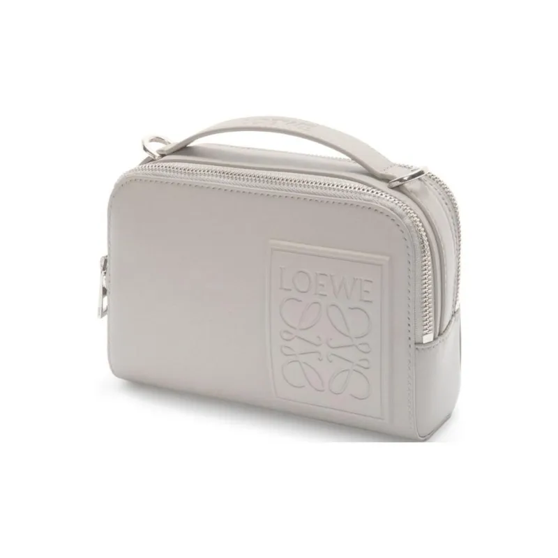 LOEWE Anagram Calfskin Shoulder Bag, Crossbody Bag, Handbag Mini Women's Shell Gray-1