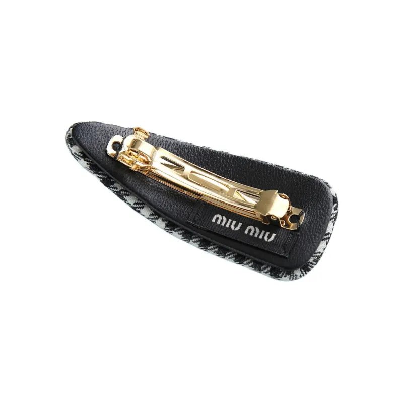 MIU MIU Metal Hair Clips Women's Black-2
