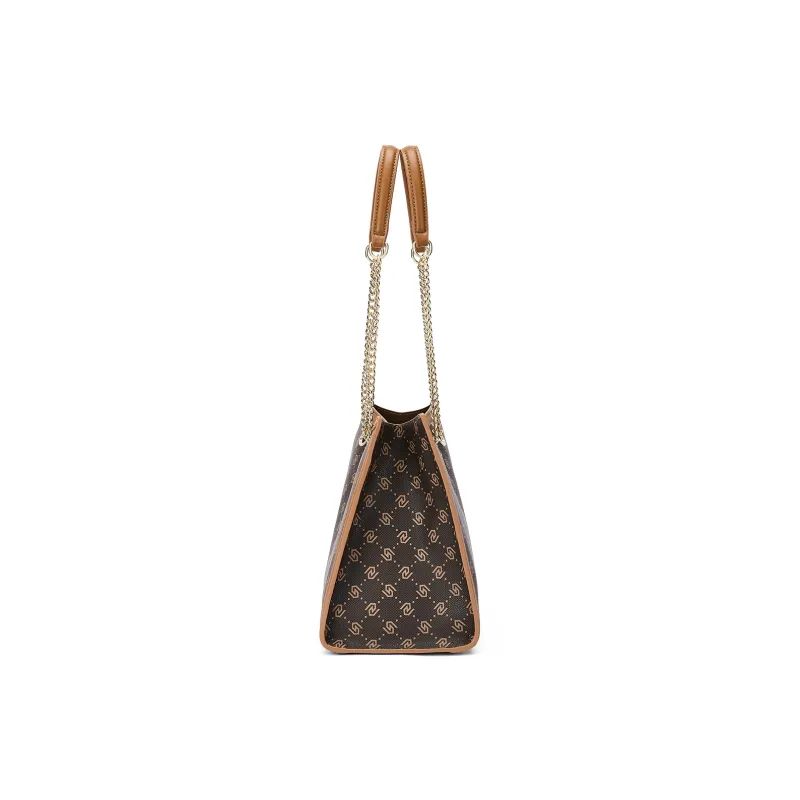 ST&SAT PVC One Shoulder Underarm Bag Handbag Regular Women's Coffee-3