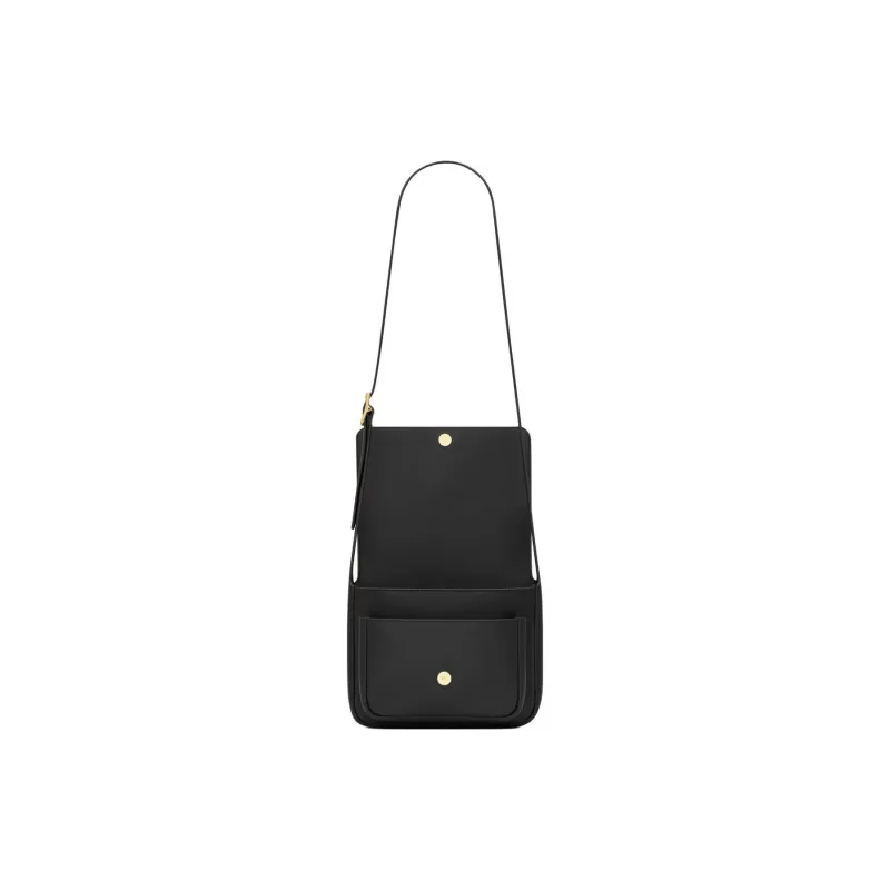 SAINT LAURENT Niki Leather Shoulder Bag Women's Black-4