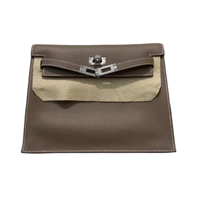 HERMES Kelly Danse Evercolor Calfskin Crossbody Bag Shoulder Bag Women's 18 Etoupe Elephant Gray-0