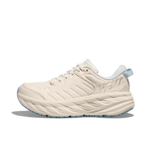 HOKA ONE ONE Bondi SR Anti Slip Wear Resistant Low Top Casual Shoes Women's Ecru