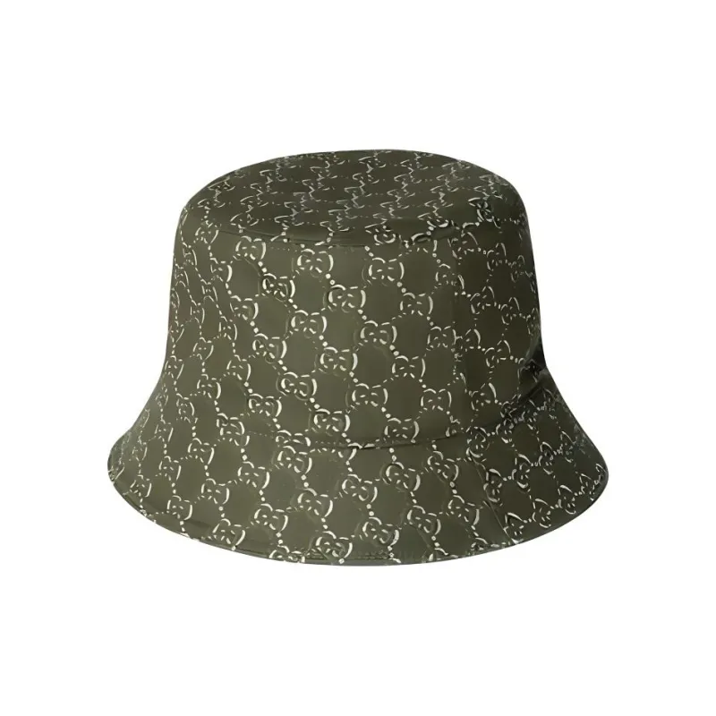 GUCCI Cotton Fabric Bucket Hats Men's Green-1