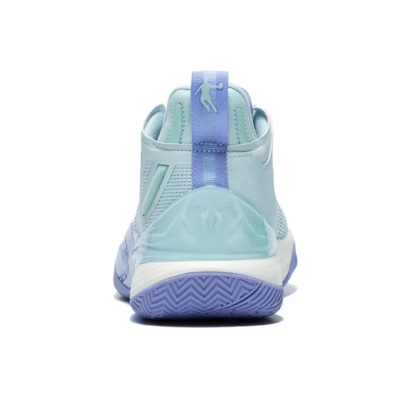 QIAODAN Poisonous Fangs Lite Slip-Resistant Low-Top Basketball Shoes Men's Pink Foam Blue Purple Garden Color-3