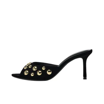 ZARA PU Polyurethane Abrasion Resistant Slide Slippers Women's Black