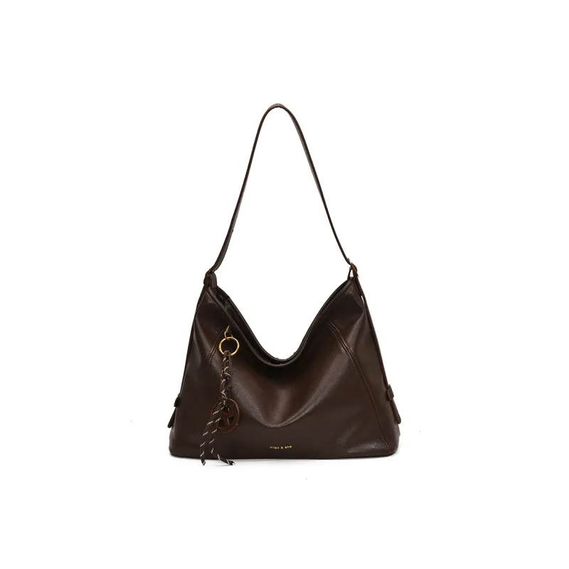 Yalu PU Shoulder Bag Small Size Large Size Women's Coffee/Black-0