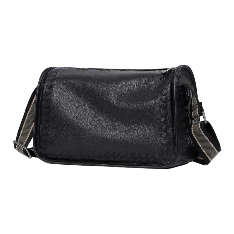 LARTIGENT Cow Leather Crossbody Bag Men's Black-0