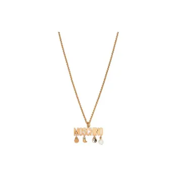 MOSCHINO Logo Lettering Charm Detailed Necklace