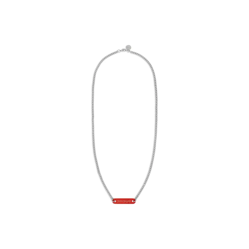 PALM ANGELS Logo Engraved Chain Necklace-1