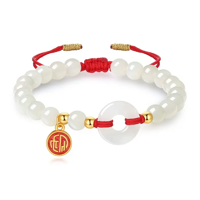 CHOW TAI KING Hetian Jade Bracelets White Jade/Pale Greenish White Jade Women's-0