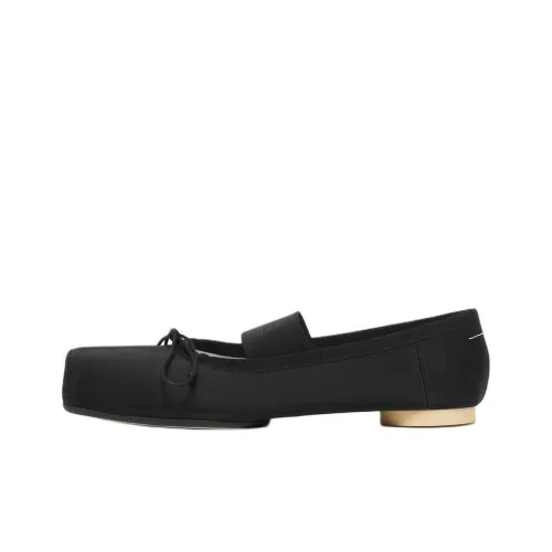 MM6 Maison Margiela Anatomic Numbers Motif Square Toe Ballerina Shoes Women's