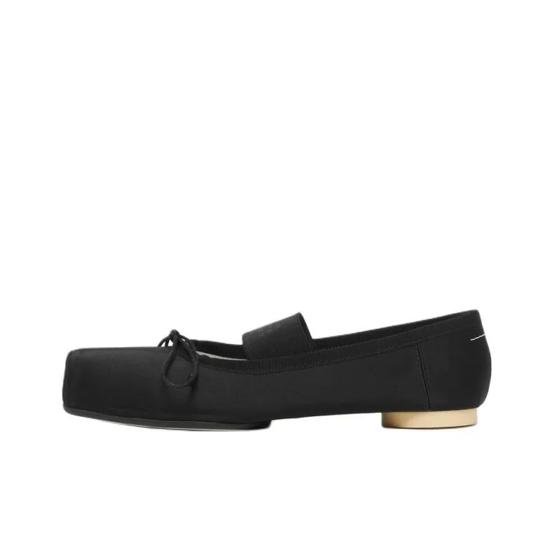 MM6 Maison Margiela Anatomic Numbers Motif Square Toe Ballerina Shoes Women's-0