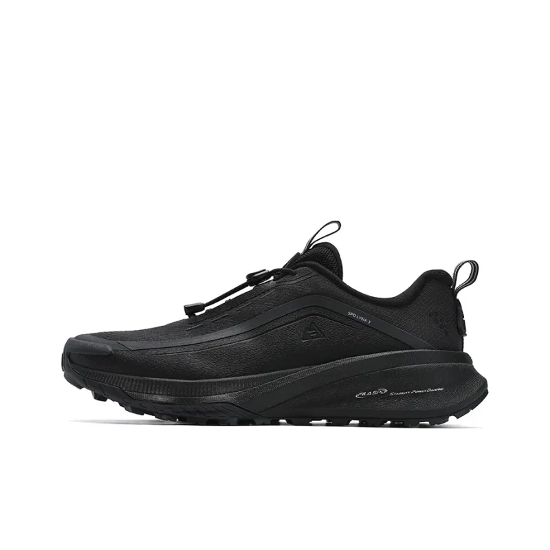 FILA SPD LYNX 3 Cushioned Slip-Resistant Abrasion-Resistant Low-Top Running Shoes Men's Black-0