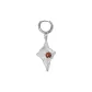 Burnt White Silver+South Red Agate