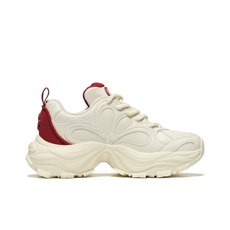 Palladium Petal Shoes Anti Slip Wear Resistant Low Top Chunky Sneakers Women's Ecru-1