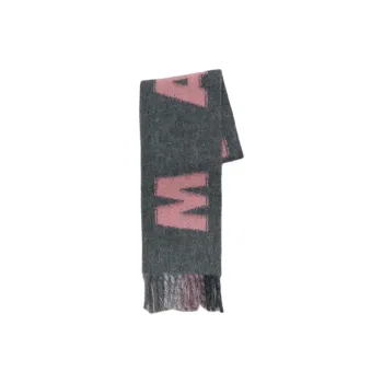 MARNI Logo Detailed Fringed Scarf