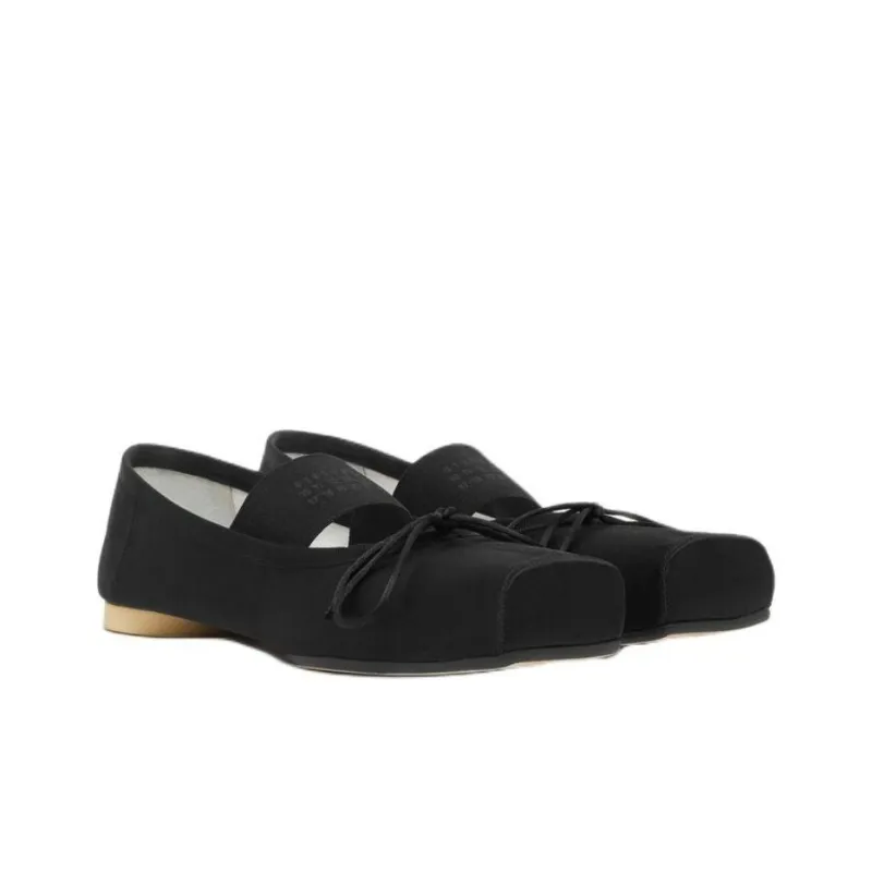 MM6 Maison Margiela Anatomic Numbers Motif Square Toe Ballerina Shoes Women's-3