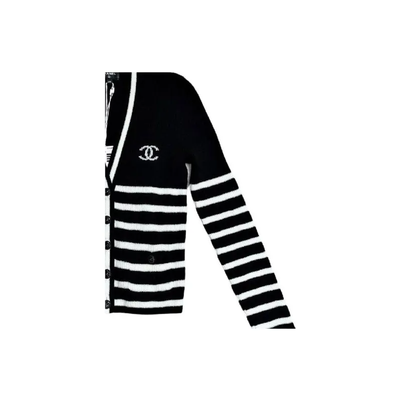 CHANEL 22 Fall And Winter Cashmere Sweater Women's Black-6