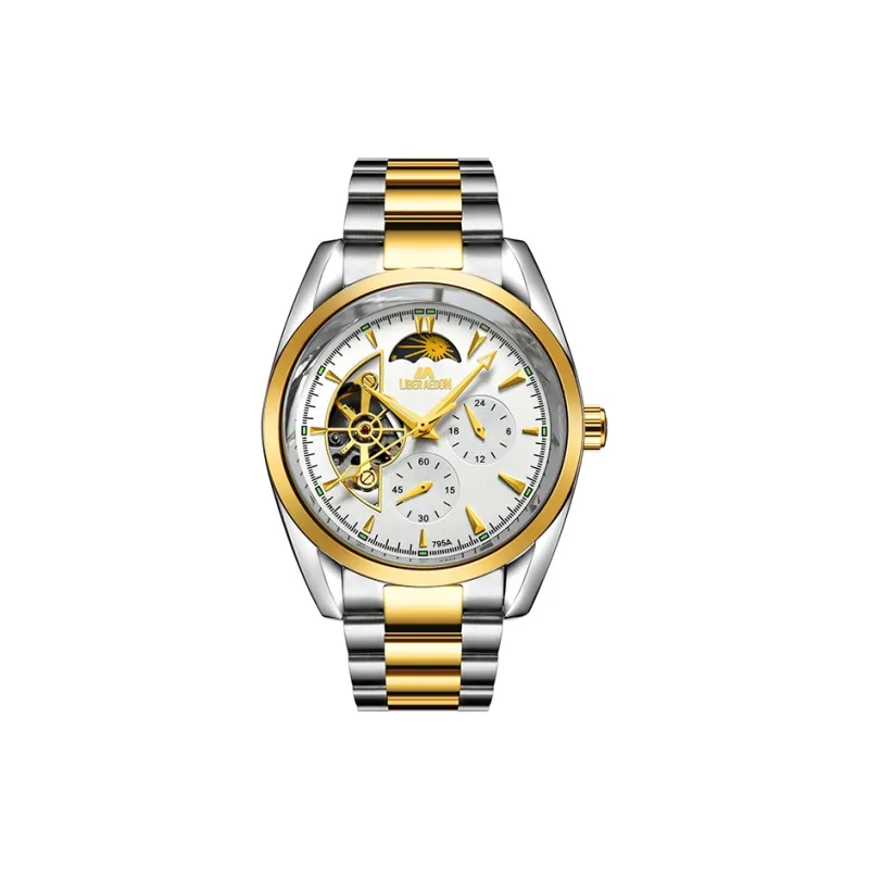 LIBER AEDON Mechanical Movement White Dial Men's Watches-0