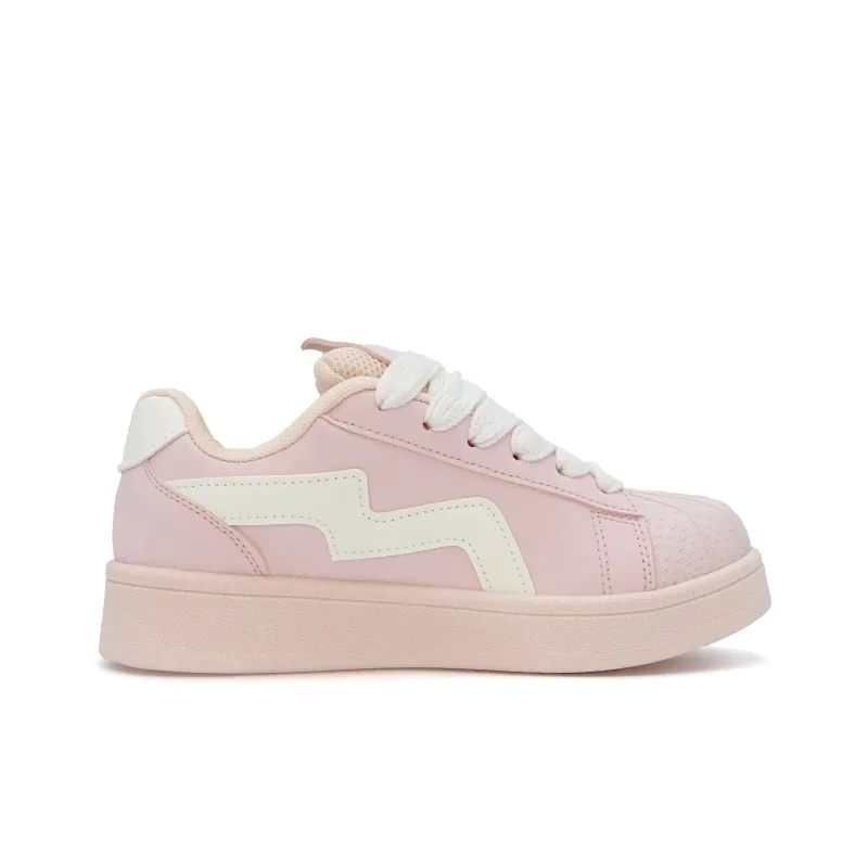 UNIITY Warm Lightweight Breathable Height Increasing Low Top Skateboard Shoes Women's Cherry Blossom Pink-7