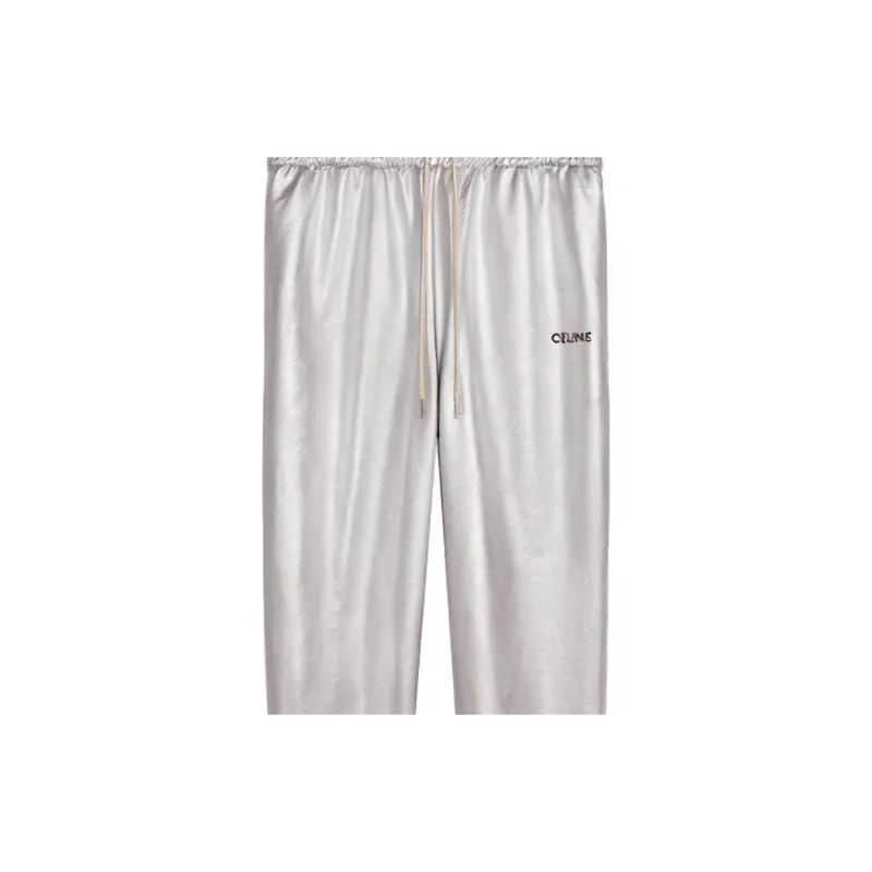 CELINE Embroidered Track Pants In Cotton Fleece-3
