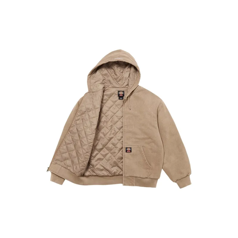 Supreme Dickies Quilted Lined Zip Up Hooded Sweatshirt-9