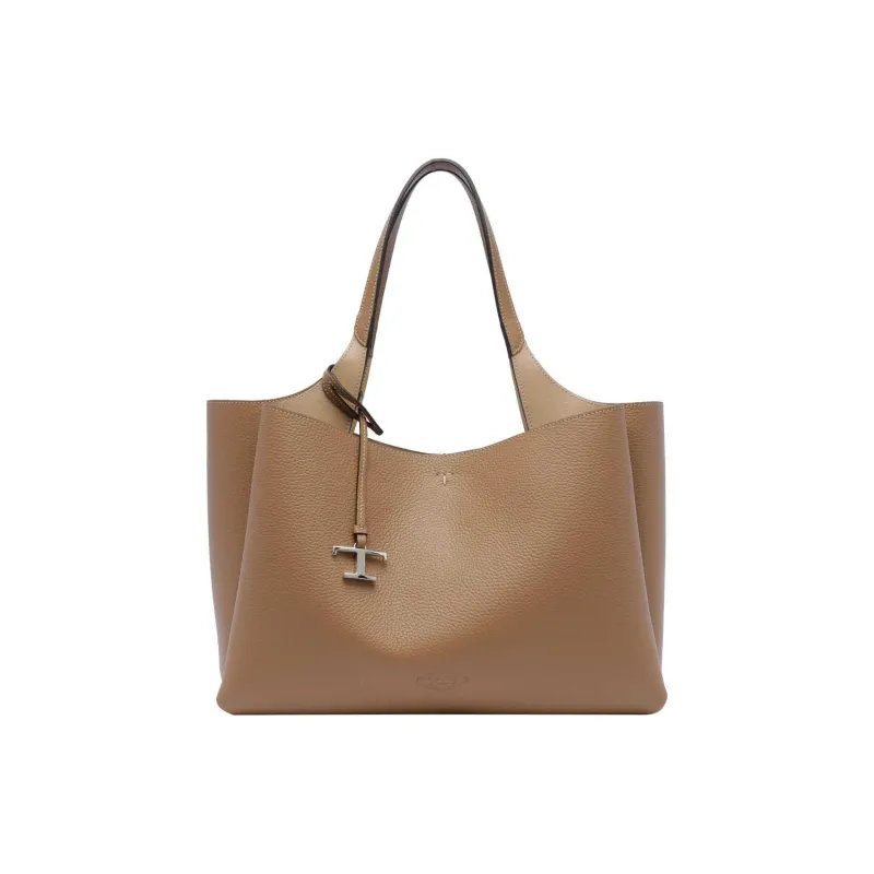 TOD'S T Timeless Logo Plaque Medium Tote Bag-0