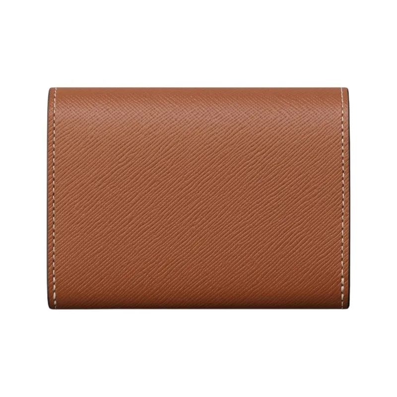 CARTIER C De Cartier Collection Cow Leather Wallet Mini Women's Caramel-1