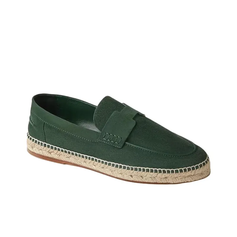 HERMES Trip Espadrilles Men's Dark Green-1