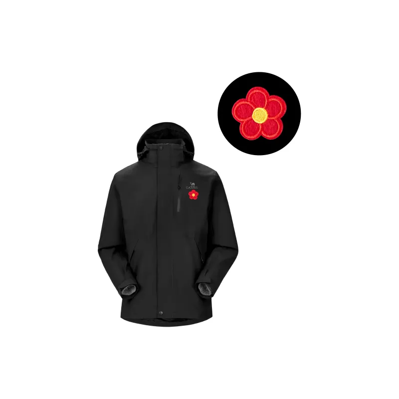 CAMEL All weather Mountain Versatile Urban Living/Travel/Commuting Windbreaker Jacket Unisex Black-1