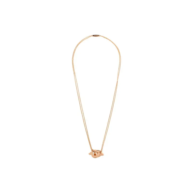 Ferragamo Logo Shaped Pendant Chain Linked Necklace-0