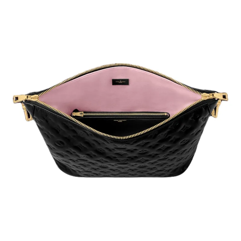 LOUIS VUITTON Coussin Calfskin Hobo Bag, Portable Crossbody Bag, Shoulder Bag Medium Size Women's Black-3
