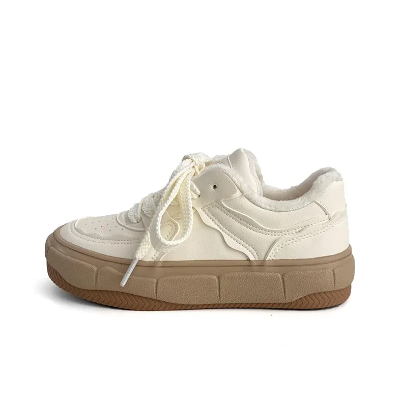 Than Than Me Warm Height Increasing Low-Top Skateboard Shoes Women's-5