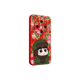 China Red-Military Style Coat Shin-Chan