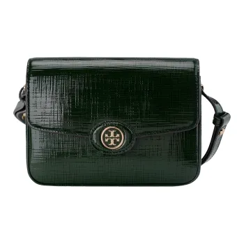 TORY BURCH Robinson Crosshatched Convertible Shoulder Bag