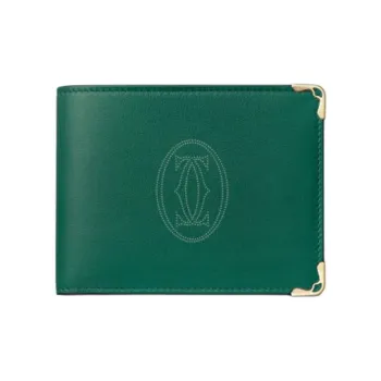CARTIER Must De Cartier Calfskin Wallet Women's Green