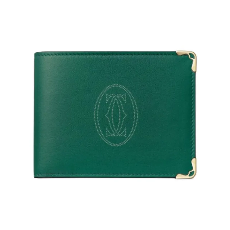 CARTIER Must De Cartier Calfskin Wallet Women's Green-0