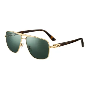 CARTIER Metal Aviator Sunglasses Men's Tortoiseshell